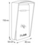 Козырек для считывателя PS-M010EM-WP белый, уличный, PETG пластик, защита от дождя и пыли