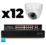 Комплект видеонаблюдения IP 5Мп KIT-A512IP-PL 12 камер, программный датчик движения, удаленный доступ, ночное видение, умный коммутатор