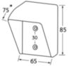 Козырек для звонка черный 85x65x75 мм