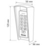 Козырёк для панели доступа PS-K33EM черный, PETG пластик, защита от дождя и пыли