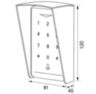 Козырёк для панели доступа CH1, UD-ACP303EM, UD-ACP304EM, черный PETG, защита от осадков и солнца