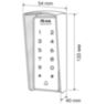 Козырёк для панели доступа PS-T1202EM-WP-W белый, PETG пластик, защита от дождя и пыли