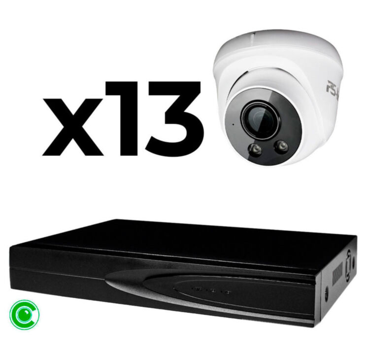 Комплект видеонаблюдения IP 5Мп KIT-A513IP-ST 13 камер для помещения, аналитика, детекция человека, область вторжения