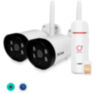 Комплект видеонаблюдения 4G 3Мп KIT-XMJ302-4G две камеры для улицы, микрофон, динамик, ночная съемка, приложение ICSee